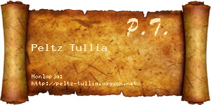 Peltz Tullia névjegykártya